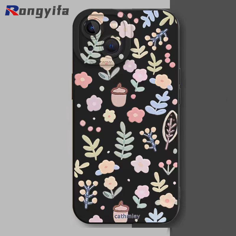 สไตล์เกาหลีขนาดเล็กสดดอกไม้เคสโทรศัพท์สําหรับVivo X300 X200 Pro Mini X200S Ultra FE V60 V50 V50E Lite T4X T4 Lite 5G 4Gดอกไม้แฟชั่นSoft Anti-Fallปลอก - รูปที่ 3