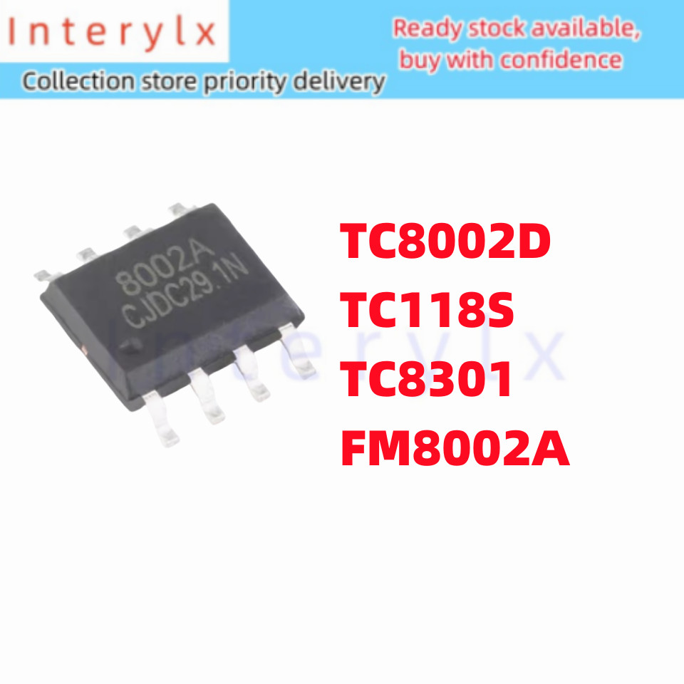 10 ชิ้น/ล็อตยี่ห้อใหม่ TC8002D TC118S TC8301 FM8002A Universal Audio Amplifier IC ชิป Patch SOP8