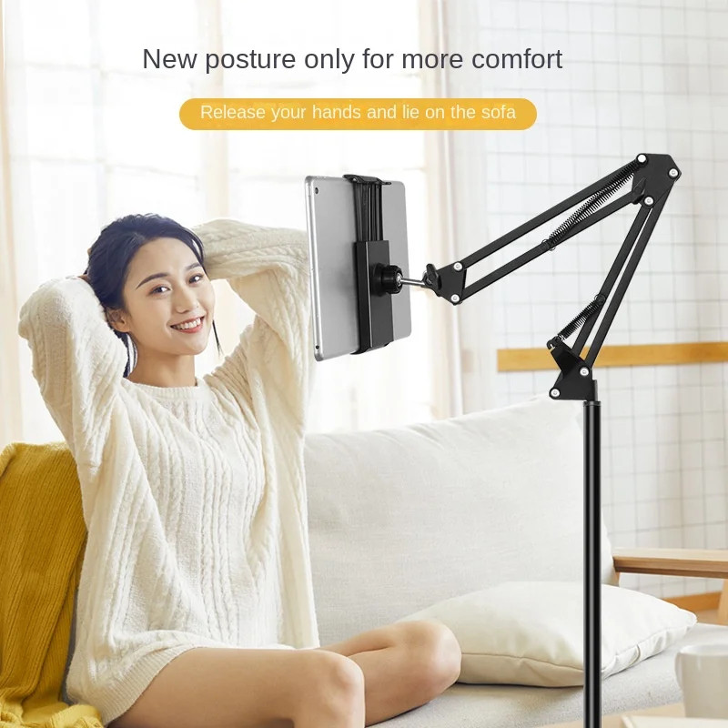 BSMall - Lazypod Smartphone ที่วางแท็บเล็ต iPad สําหรับสตรีมมิ่ง ที่ยึดยืด 134 ซม. คอยืดหยุ่น - SMD