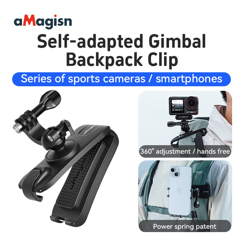สําหรับ DJI Action 5 Pro/กระเป๋า 3 กล้องกีฬา Universal กระเป๋าเป้สะพายหลังคลิป Insta360 Ace Pro 2/GoPro 13 คงที่ขาตั้งโทรศัพท์อุปกรณ์เสริมกล้อง