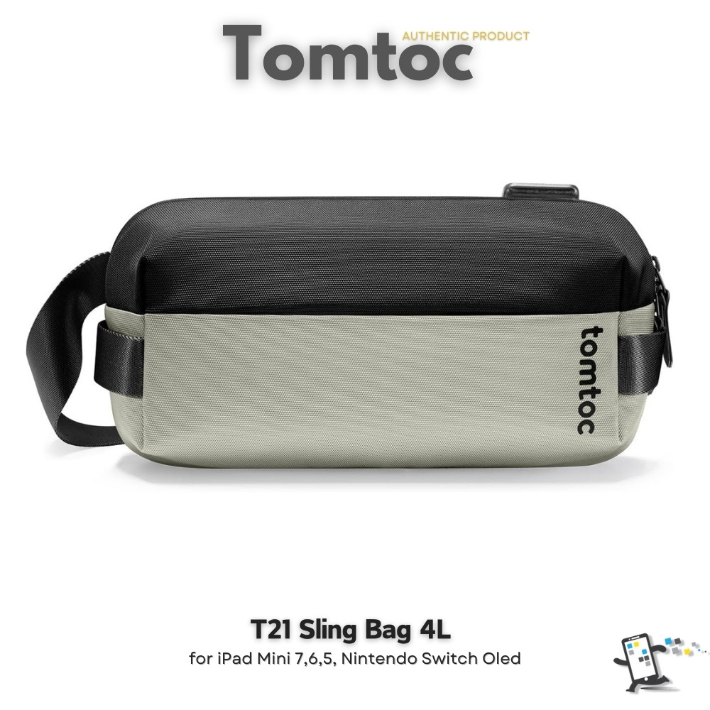 Tomtoc T21 Sling Bag 4 Liter กระเป๋าสำหรับ iPad Mini 7,6,5, Nintendo Switch Oled, NS, Lite และ Tablet ไม่เกิน 8"