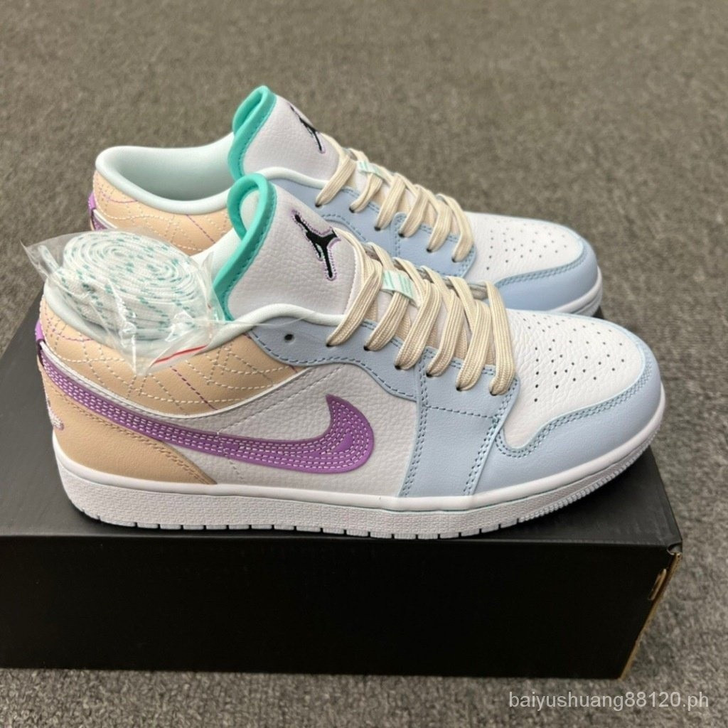 [ซัพพลายเออร์]รองเท้าบาสเก็ตบอลผู้ชาย Air Jordan 1 Low "Rush Fuchsia" รองเท้าผู้หญิงรองเท้าคู่ขนาดมา