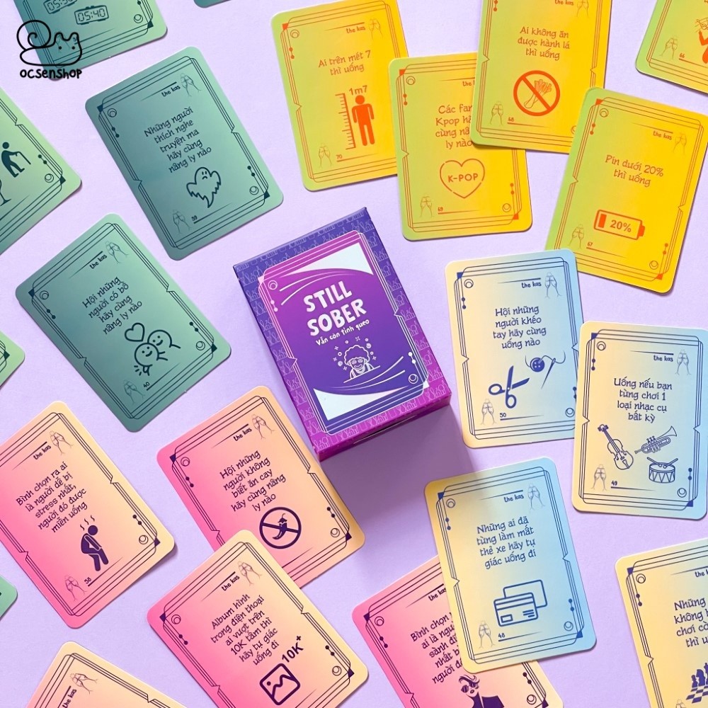 |MSVN| Still Sober Still Sober 70 Hue Cards 2 เกม Eat, Drink, Drink Beer Bonding Game Group of Frien