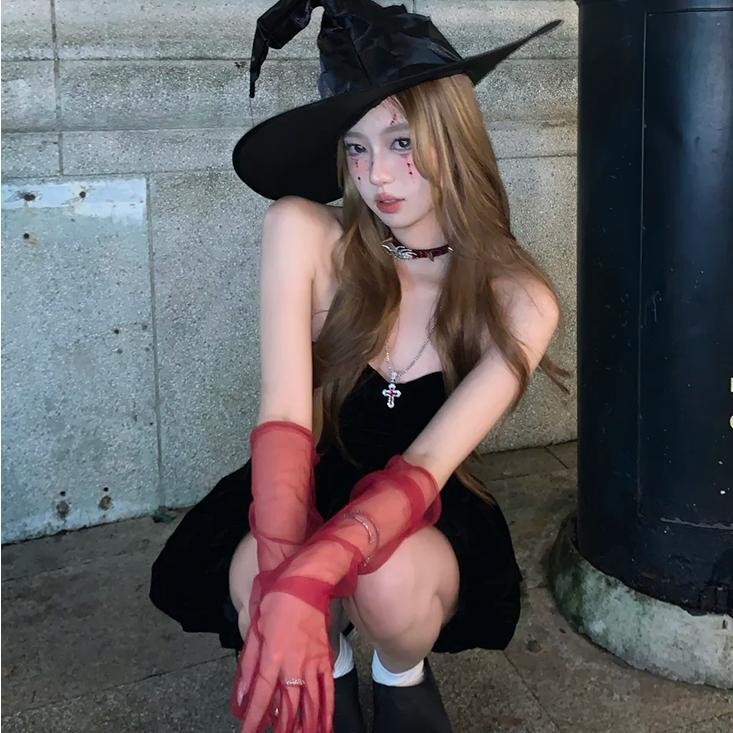 SatinSleepwear❤️‍🔥❤️‍🔥ถุงมือผ้าทูลยาวพิเศษ ถุงมือสำหรับใส่ไปงานแสดง 2 สี บางและเบา ราคาจับต้องได้. - รูปที่ 3