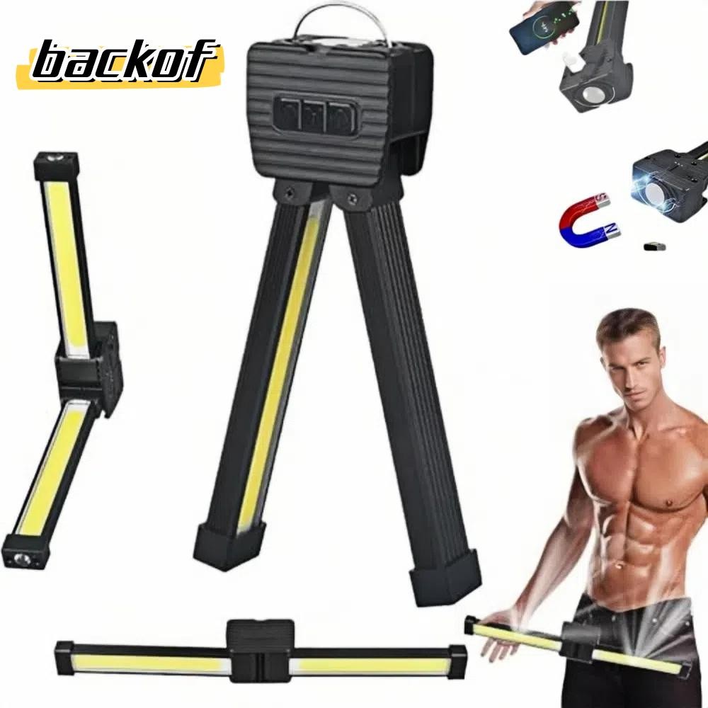 BACKOF ไฟฉาย 7th Gear Dimming LED Gym Lamp พับ 180 องศาพร้อมตะขอแขวนแม่เหล็กดูดรุ่นโคมไฟยา