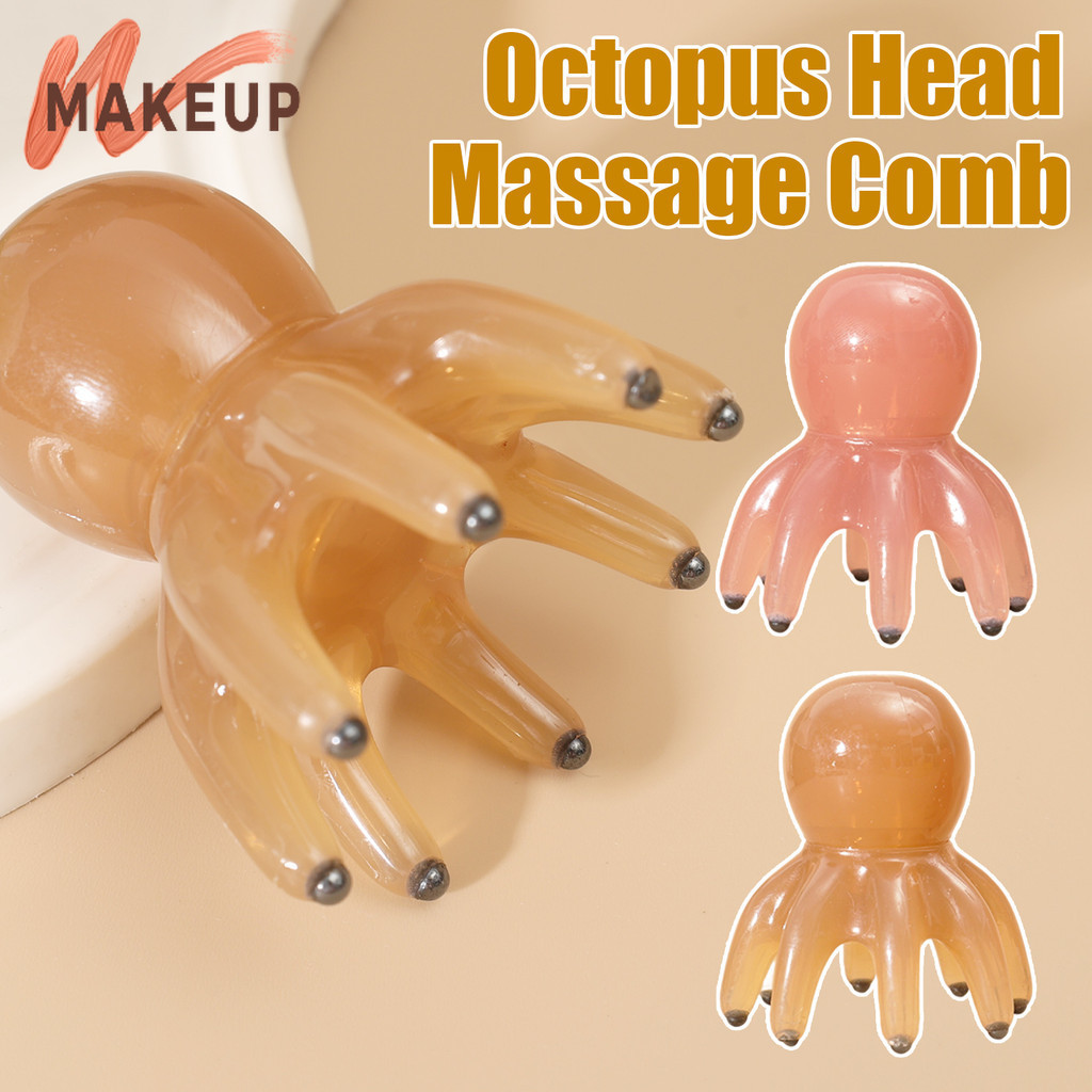 [MAKEUP]SPA Scraper - เครื่องมือดูแลความงาม - อุปกรณ์เพื่อสุขภาพ - Meridians Gua Sha Stick - หวีกดจุดรูปปลาหมึก 1/2 ชิ้น - เครื่องนวด - หวีนวดเรซิน