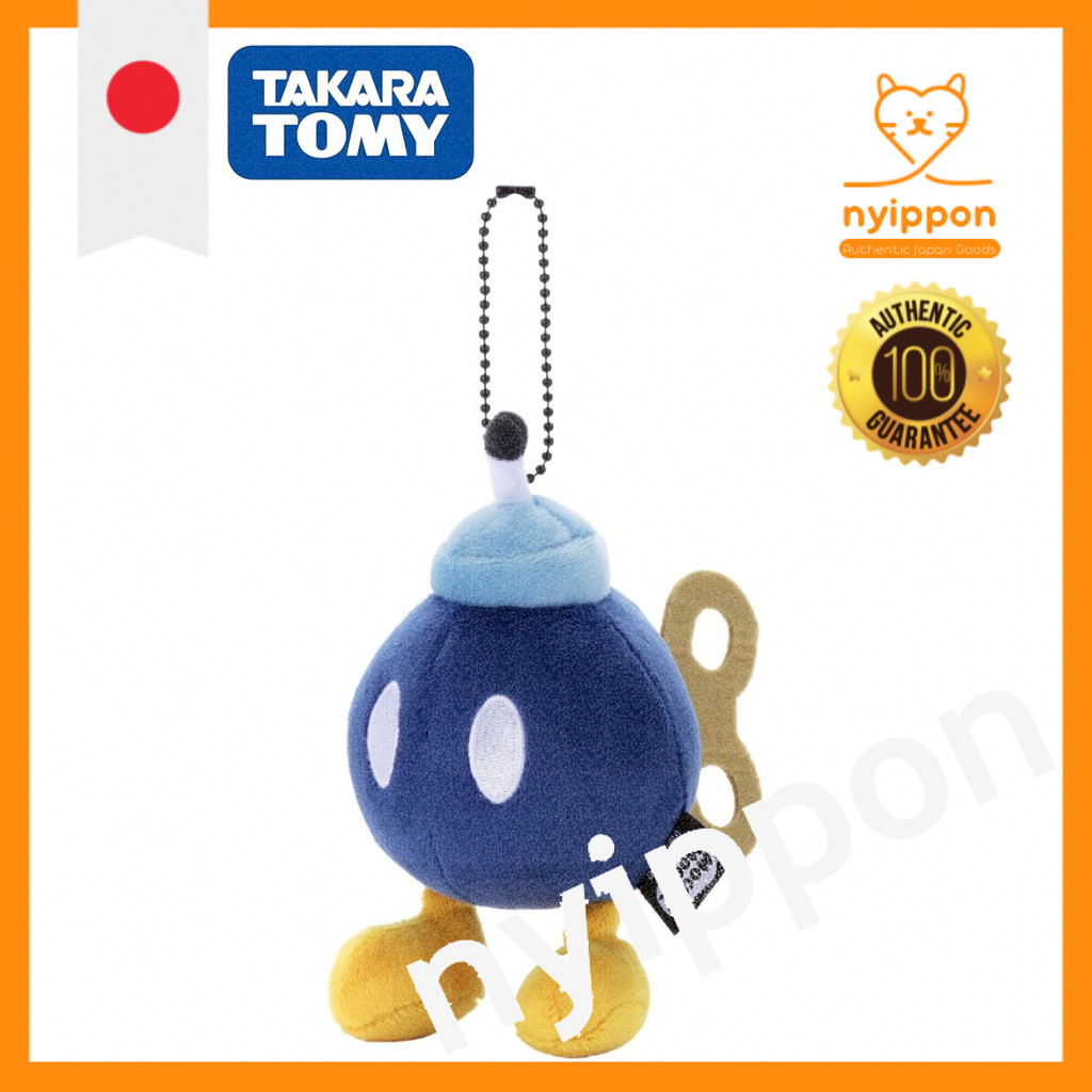 TAKARATOMY A.R.T.S Mario Kart Mocchi-Mocchi Bob-omb Ball Chain Mascot Plush, Gam