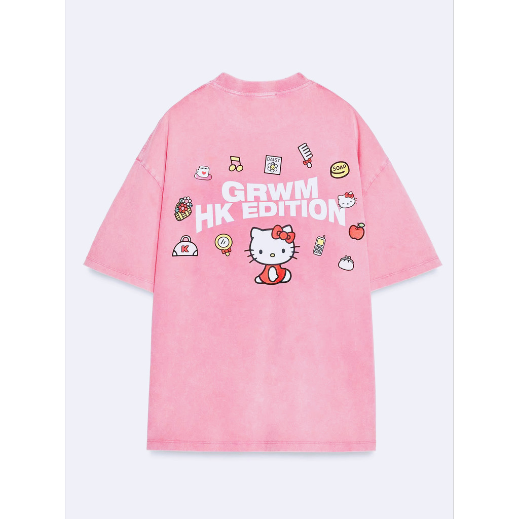 ZARA Summer Women เสื้อยืดพิมพ์ลาย Sanrio hello Kitty6050357 6050356