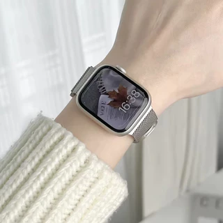 สายรัดโลหะสแตนเลส Milanese Loop สำหรับ for Smartwatch Ultra 3 2 Series 11 10 9 8 7 SE 6 IWatch 49 46 45 44 42 41 40 มม