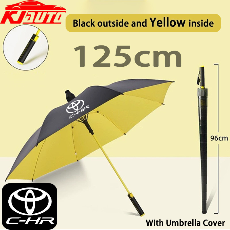 ร่มขนาดใหญ่พิเศษ กันลม ด้ามยาว ป้องกัน UV และความร้อน พร้อมโลโก้ Toyota