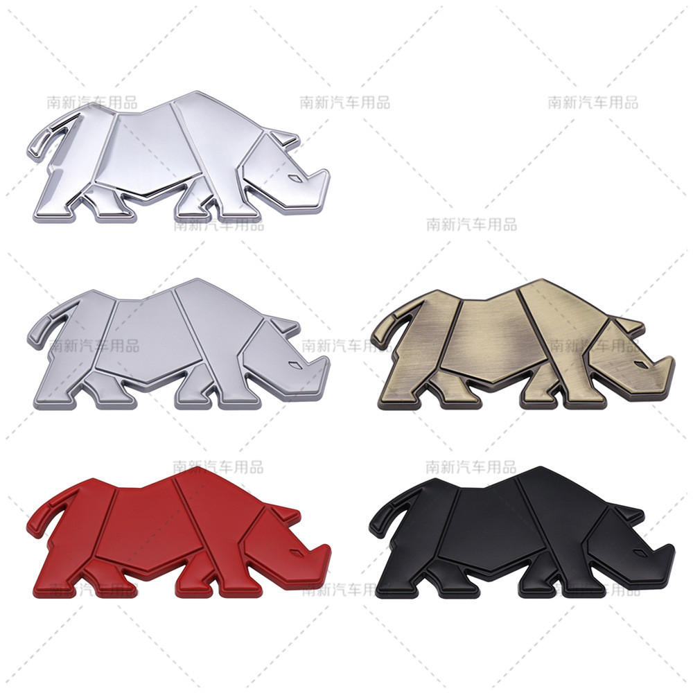 Suitable for Suzuki Jimny Personality Metal Bumper Stickers Jimny Rhinoceros Body Labeling Decoratio