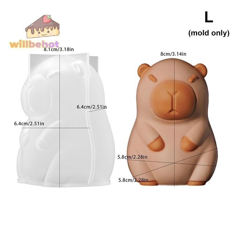 [Willbehot-t] แม่พิมพ์ Capybara 3D Capybara Mousse เค้กแม่พิมพ์ซิลิโคน Capybara แม่พิมพ์สัตว์แม่พิมพ์เทียนสําหรับมูสเค้กไอศกรีมแม่พิมพ์ [ใหม่] - รูปที่ 4