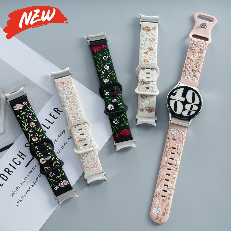 สายซิลิโคนทูโทน (ไม่มีนาฬิกา) สําหรับ Samsung Galaxy Watch 7/6/5/4 40 มม.44 มม.6 คลาสสิก 47 มม.43 มม.สร้อยข้อมือสําหรับนาฬิกา 5 Pro 45 มม.