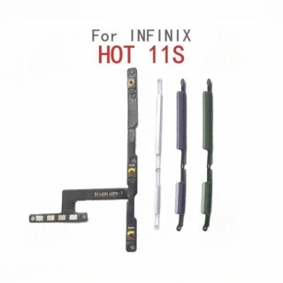สําหรับ INFINIX HOT 11S X6812 X6812B ปริมาณด้านข้างปุ่ม Flex Cable Keys ปุ่ม