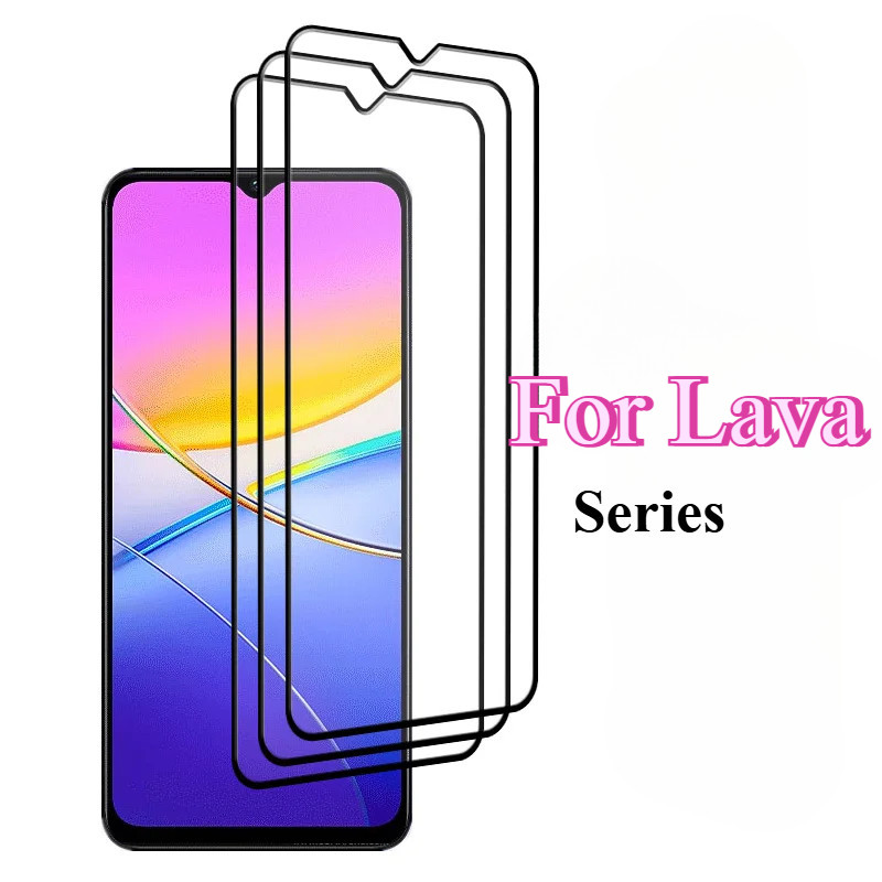 สําหรับ Lava Z71 Z6 Z4 Z3 Z2s Z2 X3 X2 Pro Max 1-3Pcs HD Black Edge ฟิล์มกระจกนิรภัยสําหรับ Lava Sto
