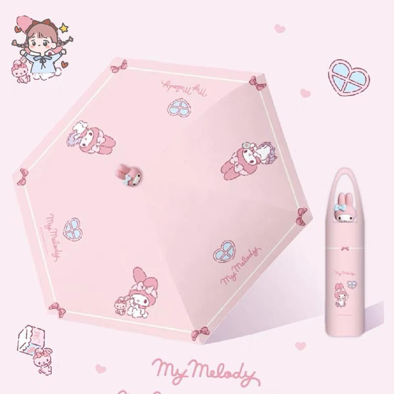 SANRIO ร่มน่ารักป้องกันรังสีอัลตราไวโอเลตด้วยมือการ์ตูนซานริโอ