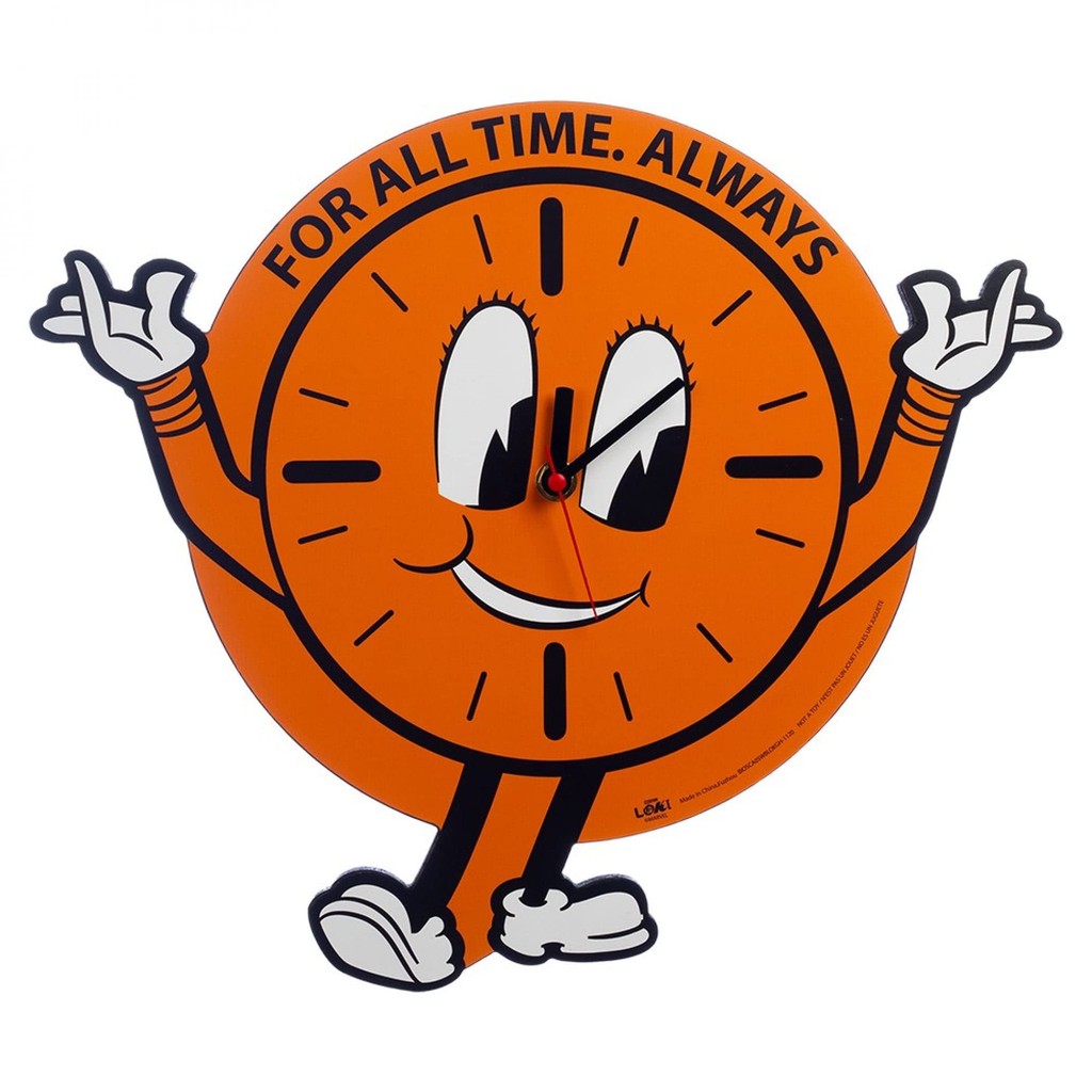 Bioworld Marvel Comics Loki TV Series Wall Clock - TVA Miss Minutes Letter Type Battery Operated MDF