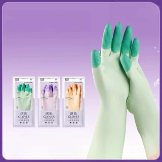【คุณภาพสูง】ถุงมือล้างจาน งานบ้าน ห้องครัว ถุงมือล้างจานยางไนไตรล์ทนทาน สำหรับล้างจานและเสื้อผ้า G3430