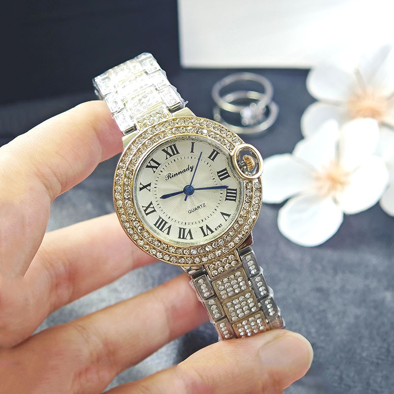 นาฬิกาผู้หญิงควอตซ์ธุรกิจนาฬิกาแฟชั่นผู้หญิงสายเหล็ก