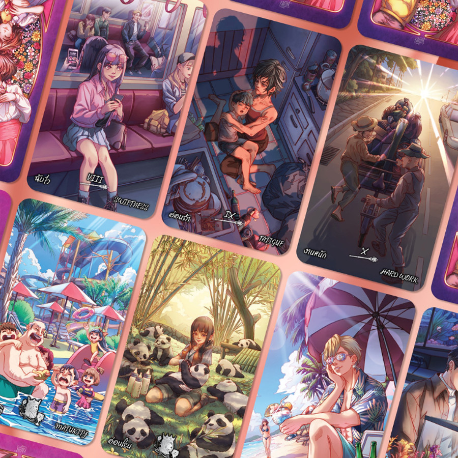 80 การ์ด Lucky In Love Tarot Romance Love Roses ดาว Tarot Oracle Deck สําหรับ Party Fortune Telling เกมchwuieth - รูปที่ 2