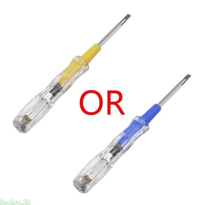 Feela กันน้ํา Induced เครื่องทดสอบไฟฟ้าปากกาไขควง Probe Light เครื่องทดสอบแรงดันไฟฟ้าเครื่องตรวจจับ AC DC 100-500V ปากกาทดสอบ