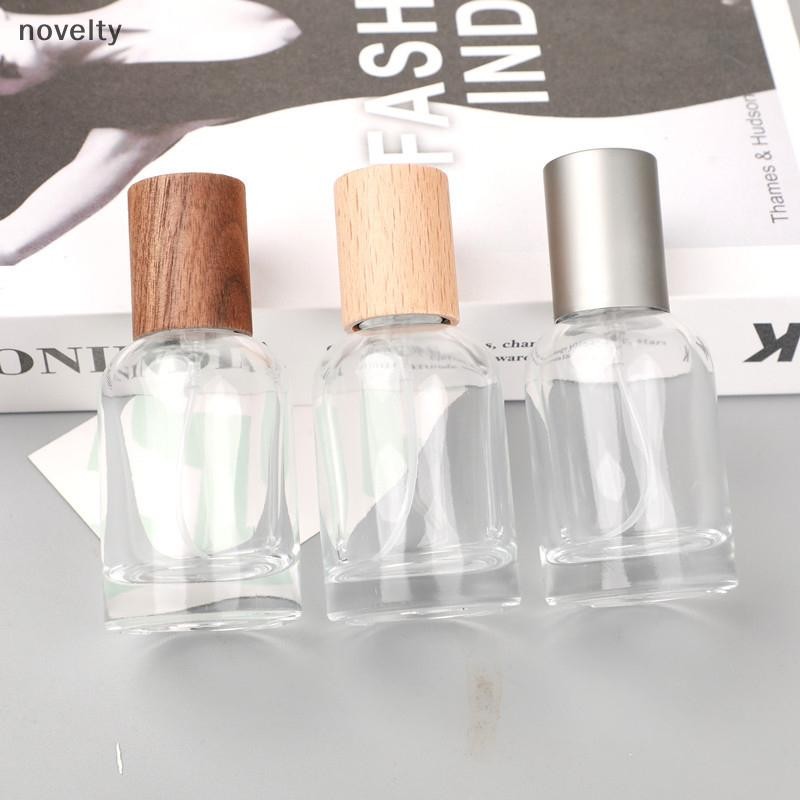 Nly 20ml 50ml คริสตัลหรูหราไม้แก้วขวดน้ําหอม Vintage ที่ว่างเปล่าแบบพกพาเดินทางรีฟิล Atomizer ผู้หญิง N
