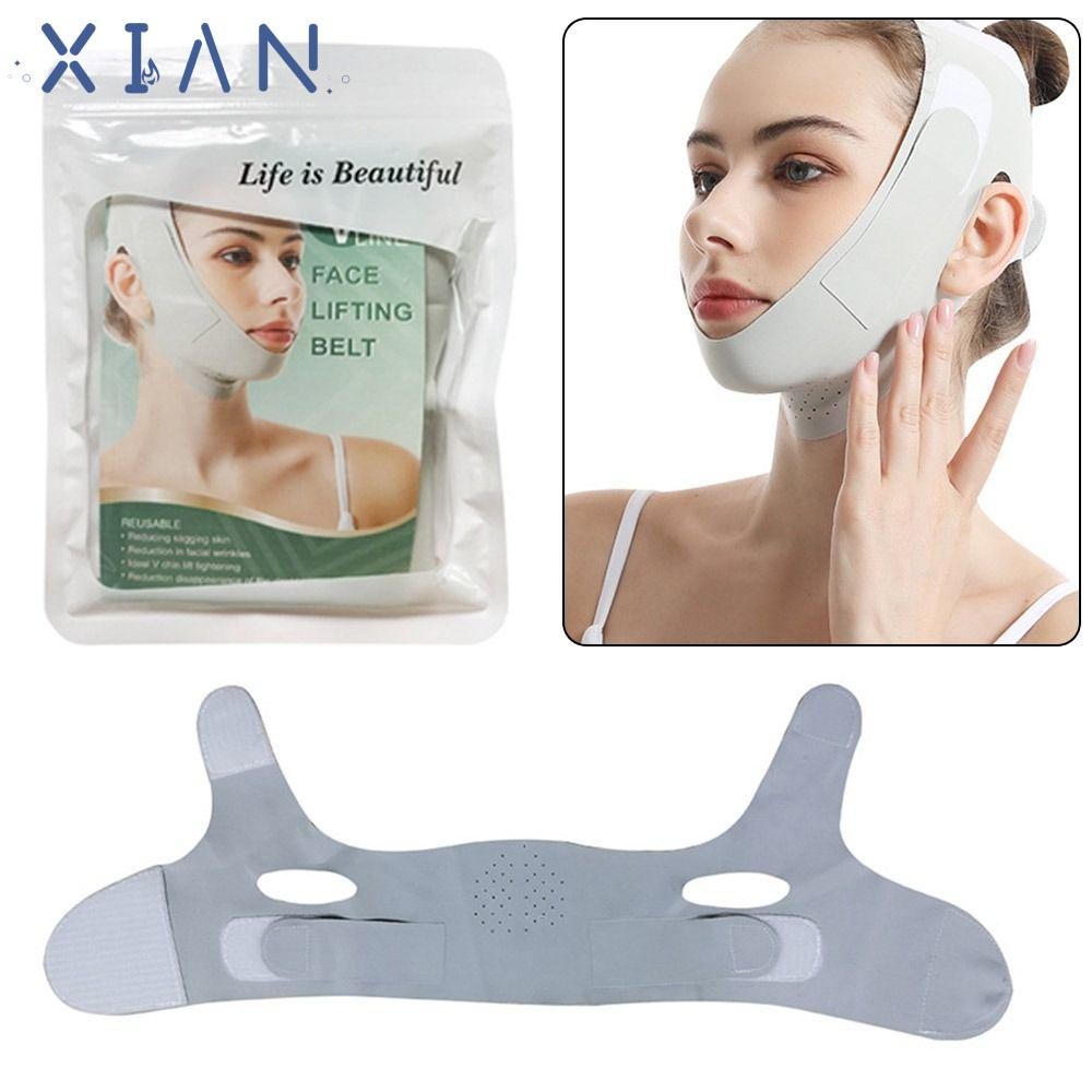 Xianen เข็มขัดยกกระชับใบหน้า, สายรัดยกกระชับใบหน้าแบบปรับได้ระบายอากาศได้, ระบายความร้อนแบบพกพาปรับวงยกกระชับใบหน้ารูปตัว V Skin Care
