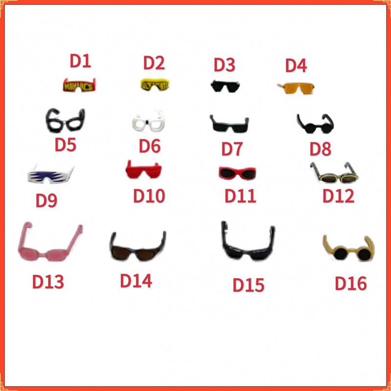 Wwe รูปแว่นตาอุปกรณ์เสริม 6-7 นิ้วเคลื่อนย้ายได้ Wrestler ตุ๊กตาแว่นตากันแดด DIY Props