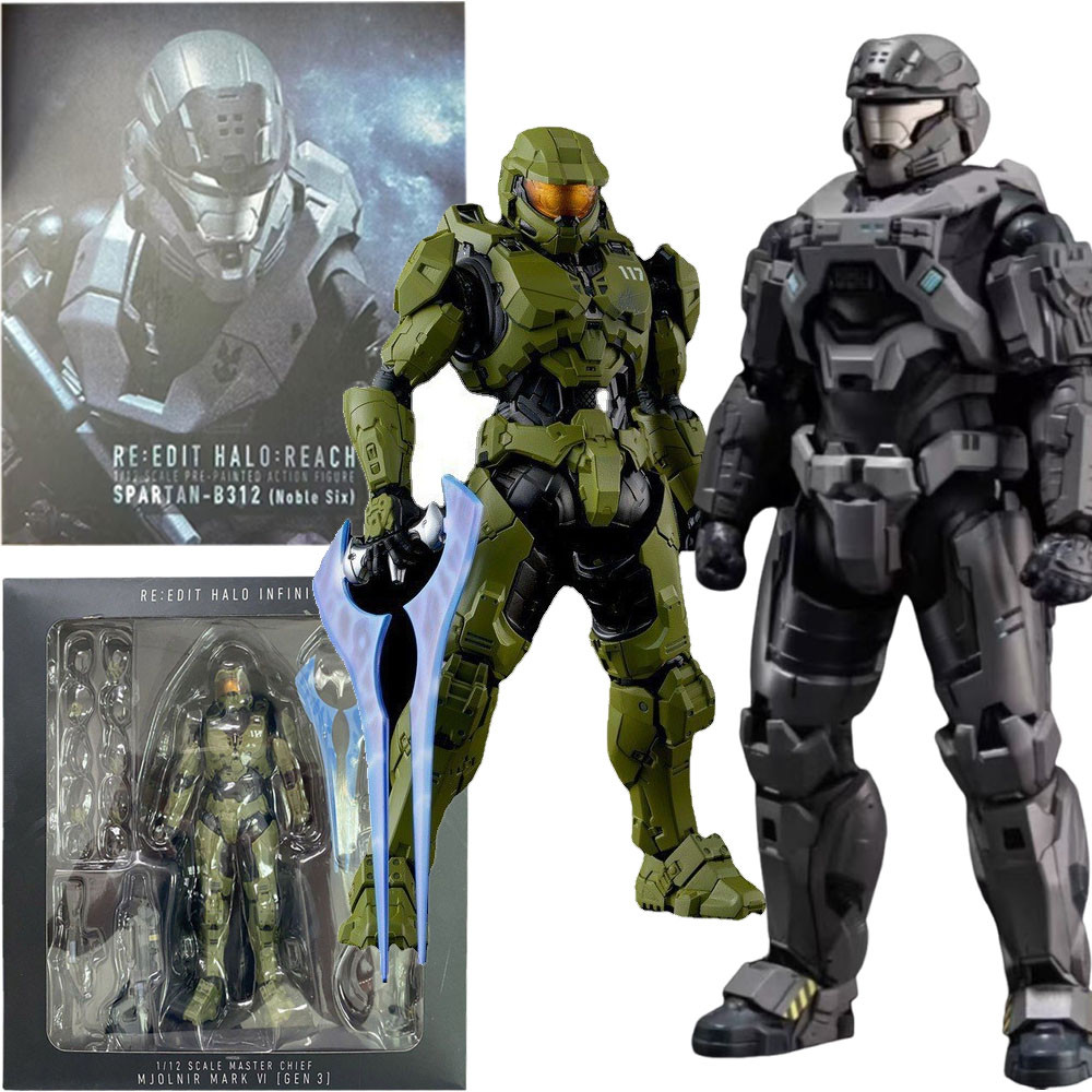 Halo Action figure Sentinel Spartan-B312 Noble Six Infinite 1/12 Scale Pre-Painted Master Chief