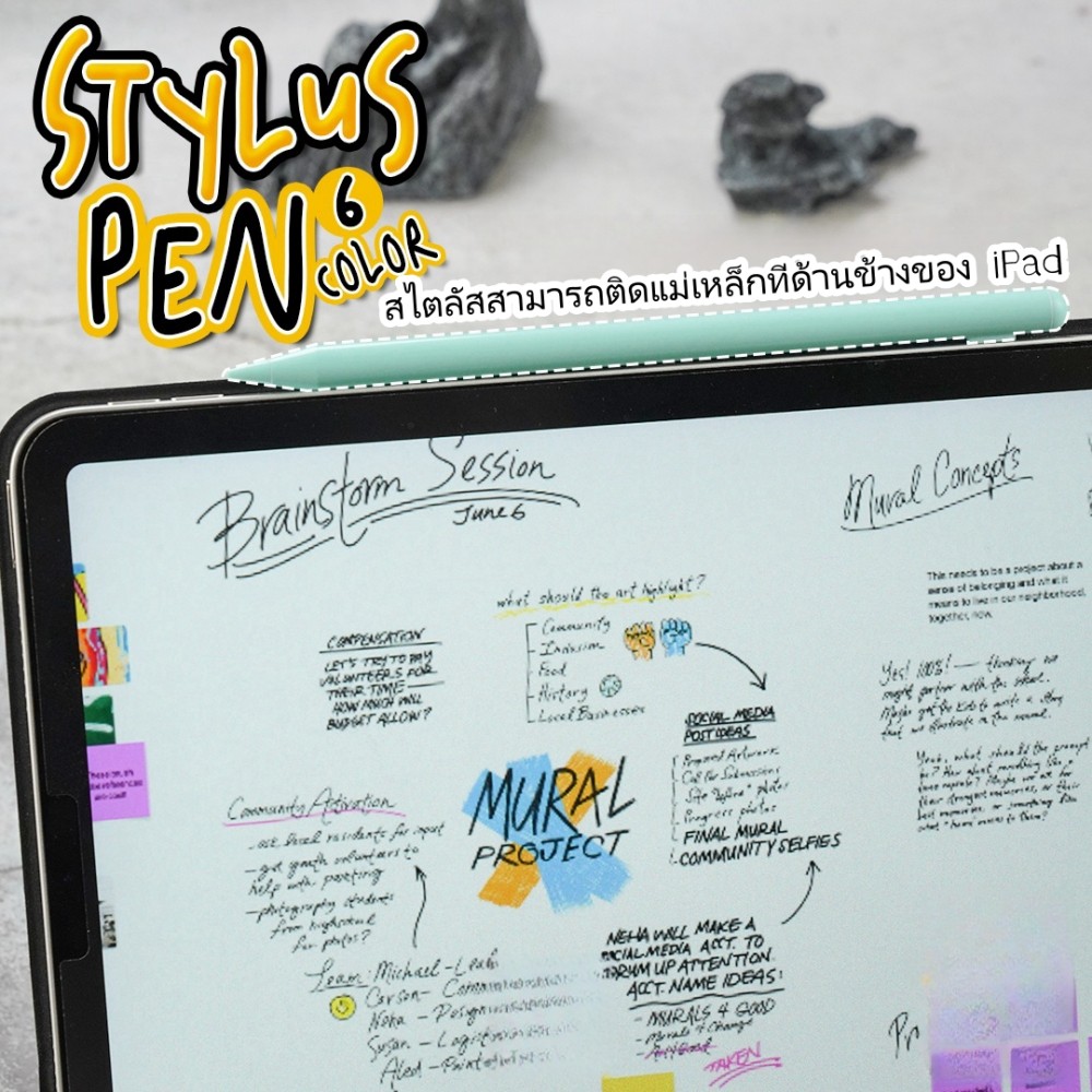 สินค้าส่งจากไทย หลากสี ปากกาสไตลัส  ปากกาทัชสกรีน Stylus Pen สำหรับ Android IOS Windows ปากกาอัจฉริยะ - ภาพย่อย 3