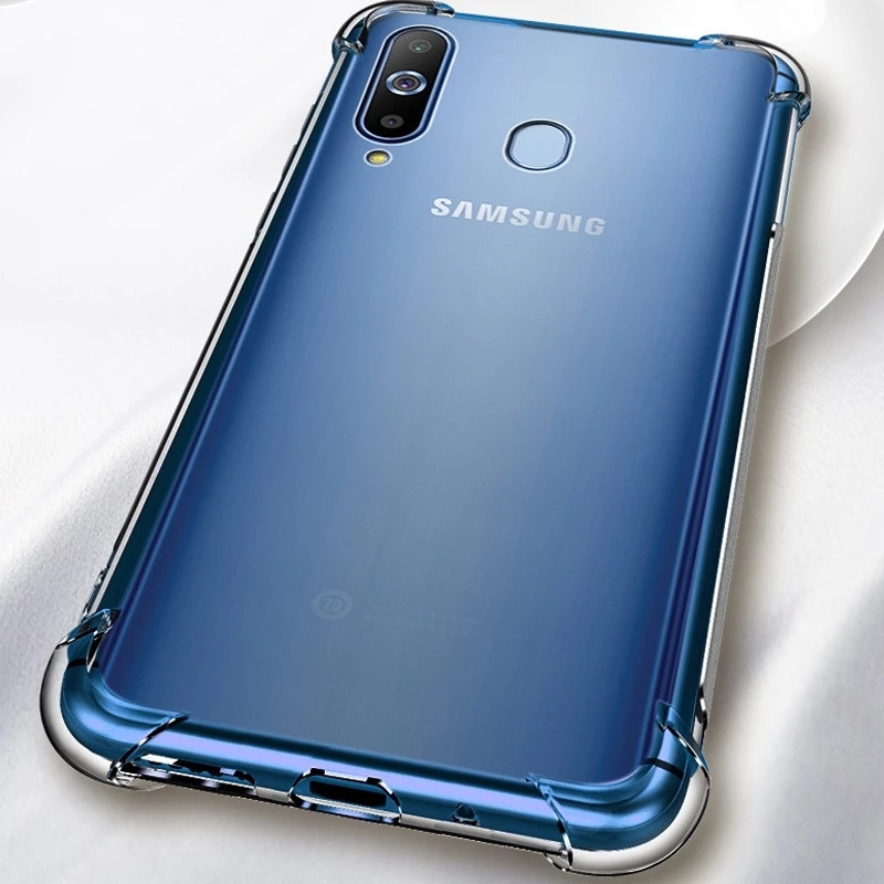 Samsung Galaxy A20 A30 M10s กว้าง 4 SM-A205F SM-A305F คริสตัล 4 มุมยางกันกระแทก Slim Jelly เคสโทรศัพท์ฝาหลังใสใสเสริมกันชน