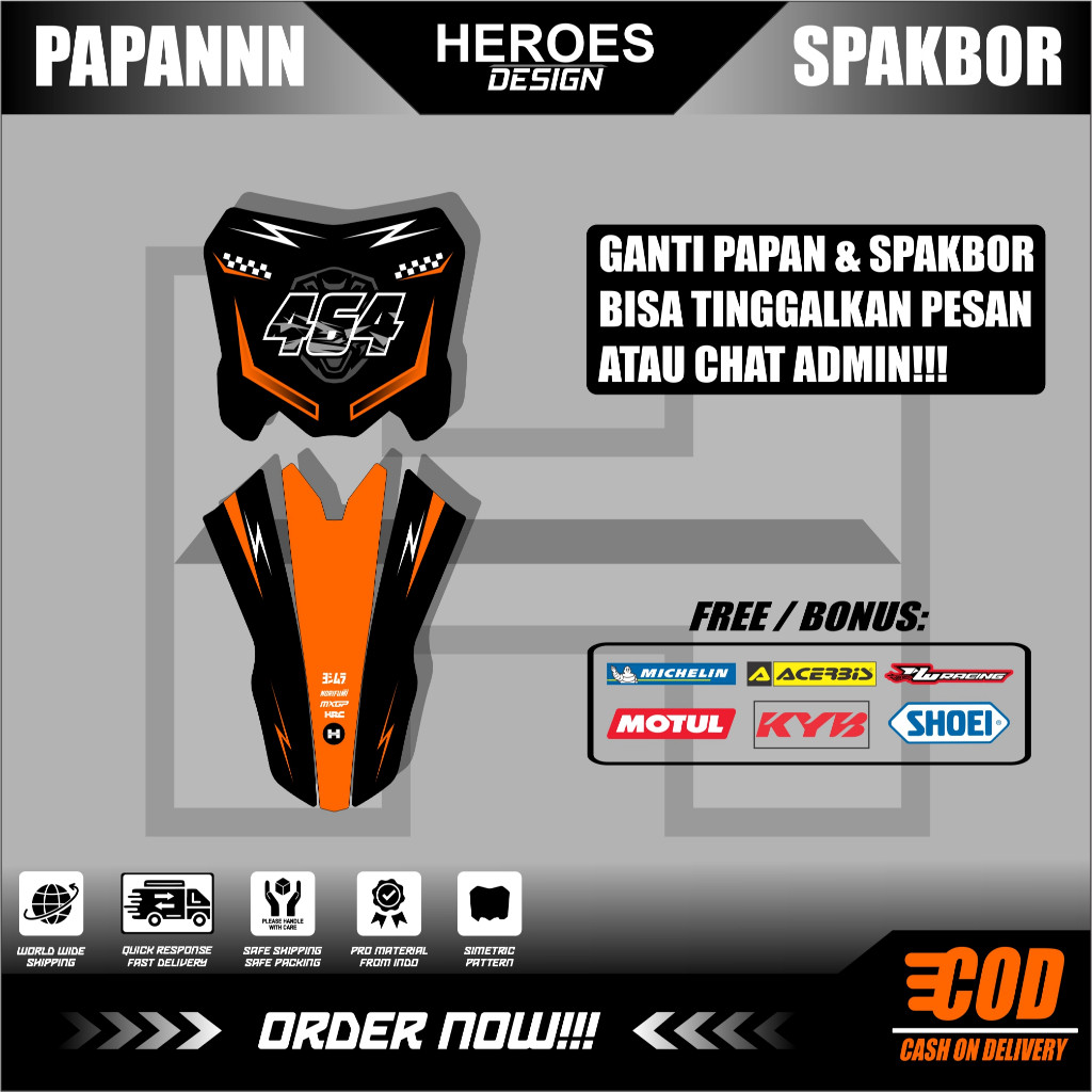 CRF 150L 450 250 RMZ STANDARD Board และ Fender Decal สติกเกอร์ฟรี Custom Heroes Design 24.02