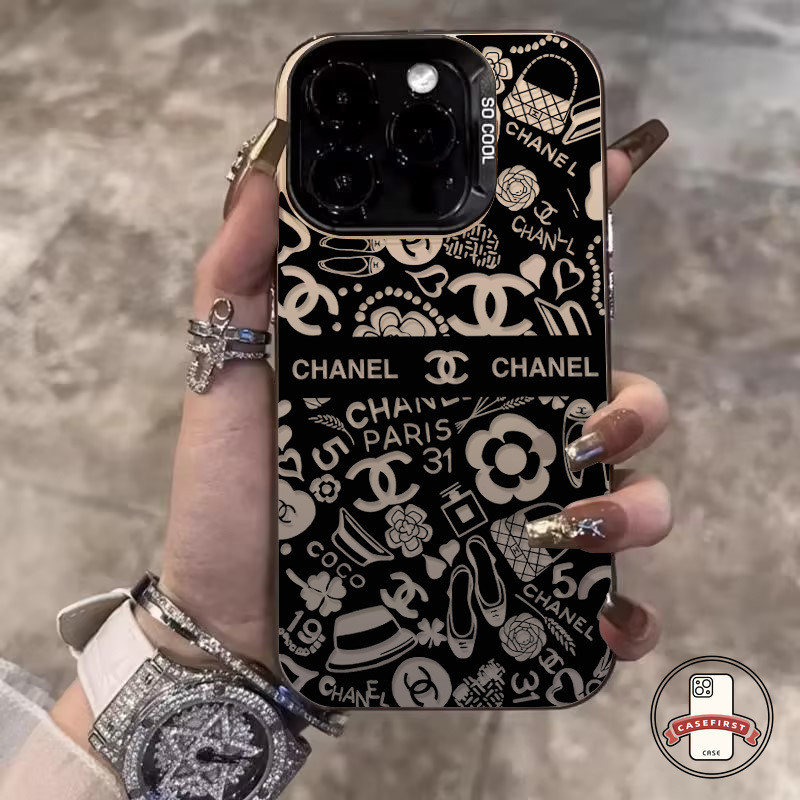 สัญลักษณ์แบรนด์แฟชั่นดอกไม้อ่อนนุ่ม เคส IPhone 7Plus 15 11 13 16 14 12 Pro Max XR 15 14 8 7 16 Plus X XS Max SE 2020
