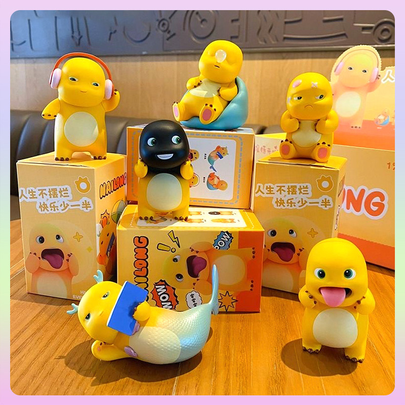 ของแท้มังกรนมทุกวันแสดงชุดตุ๊กตาทํามือของเล่นสก์ท็อปเครื่องประดับตุ๊กตาตกแต่งรถตุ๊กตาอินเทรนด์ของขวัญวันเกิดเด็ก