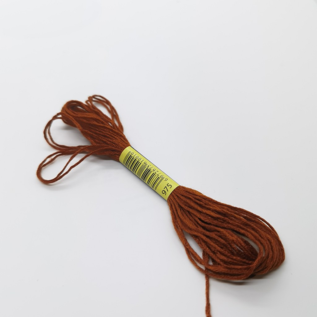 6 Skeins DMC 975 976 977 986 987 ด้าย Cross Stitch Premium Rainbow สีเย็บปักถักร้อยไหมขัดฟัน