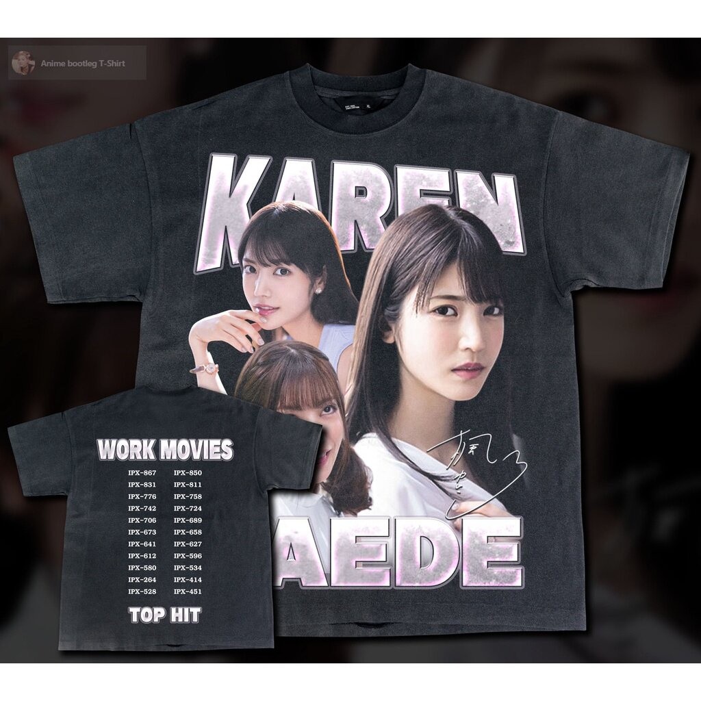 🍀 เสื้อยืดผ้าฝ้ายเสื้อยืดผ้าฝ้าย karen kaede - Bootleg T-Shirt S-5XL