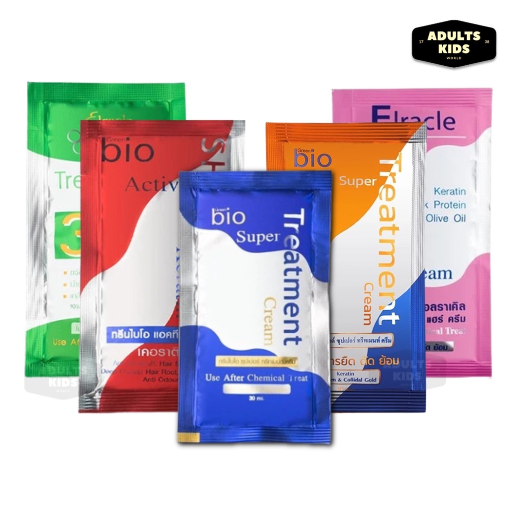 Green Bio Super Treatment Shampoo กรีนไบโอ ซุปเปอร์ ทรีทเมนต์ 30มล แชมพู 25มล