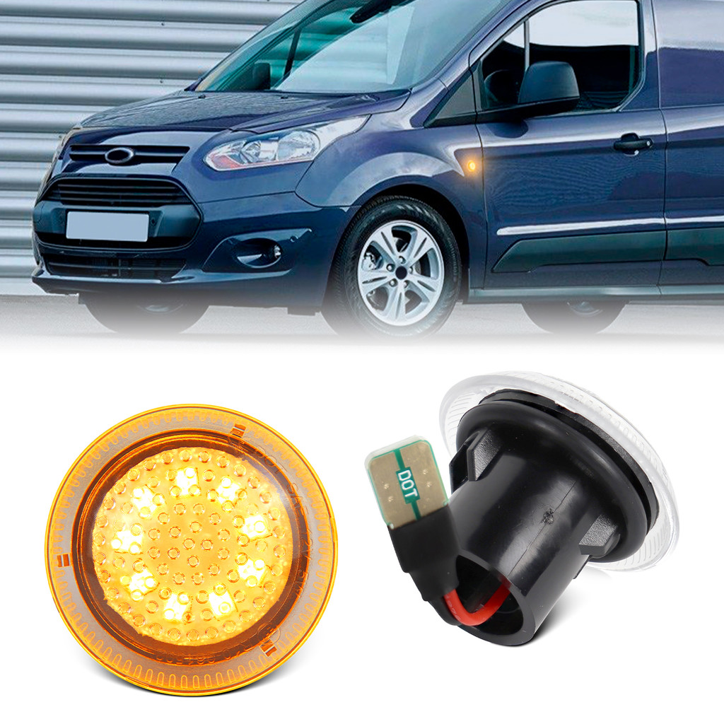 2 ชิ้นไฟเครื่องหมายด้านข้างสําหรับ 2010-2021 Ford Transit Connect ไฟเลี้ยว 9T1Z13K376