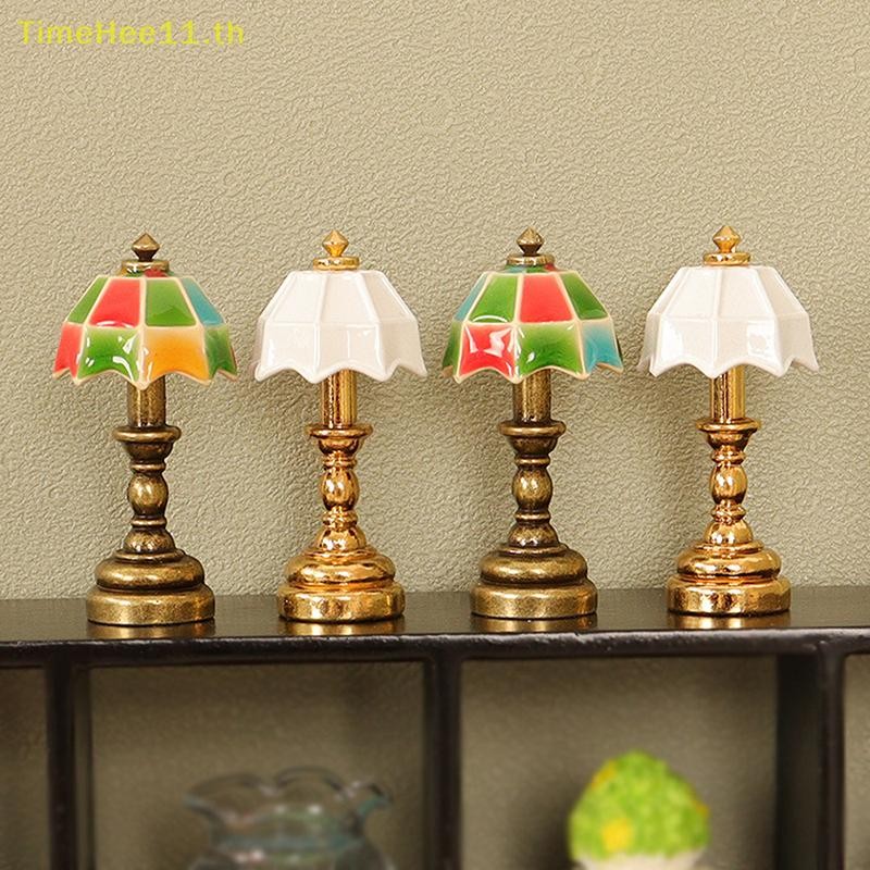 Timehee บ้านตุ๊กตา Mini Model Home Scene DIY โคมไฟอุปกรณ์ตกแต่งจําลอง Mini ตกแต่ง TH