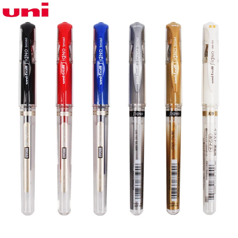 Uni-ball Signo Broad UM-153 ปากกาเจล 1.0 มม. ญี่ปุ่น สีขาว