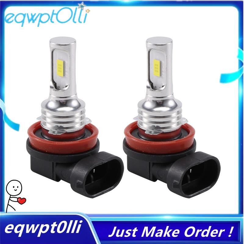 ^eQQ^Super Bright H8 H9 H11 ชุดหลอดไฟหน้า LED HIGH/LOW Beam Light 8000LM 8000K Ice Blue 80W