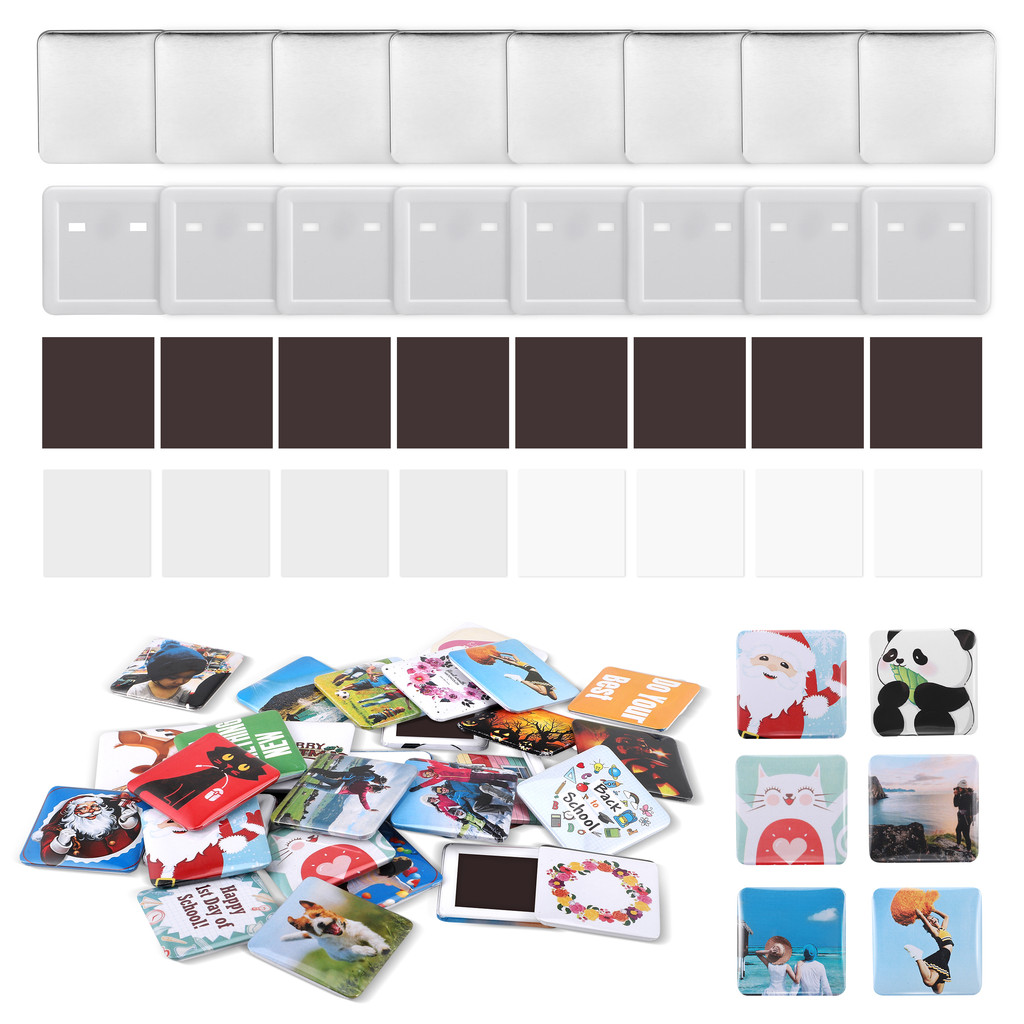 LOCAL 50mm Square Refrigerator Sticker Consumables -100 Sets Waterproof Repeated Use