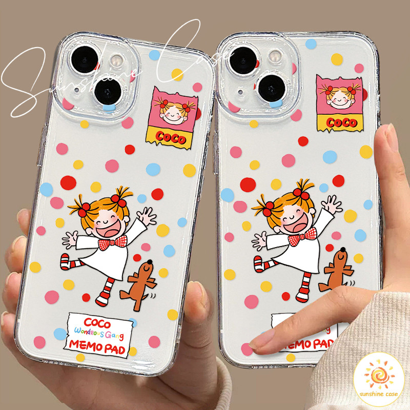 เคสสาวน้อยผู้โชคดี น่ารัก For Iphone 14 15 12 Pro Max 7Plus 13 11 16 Pro Max 15 8 XR X XS Max ลูกหมา เคธี น่ารักจัง เคส