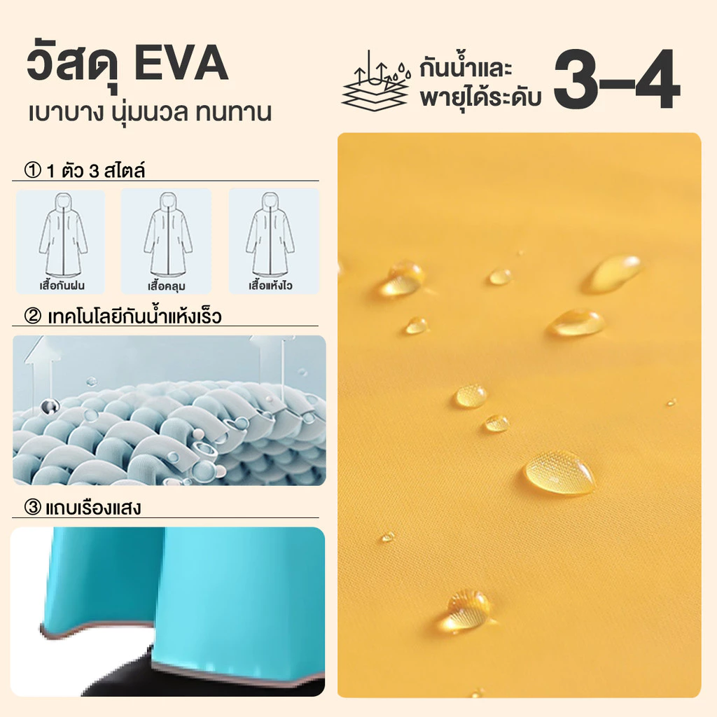 เสื้อกันฝนแฟชั่นผู้ใหญ่ PVC สำหรับขี่มอเตอร์ไซค์ thumbnail 6