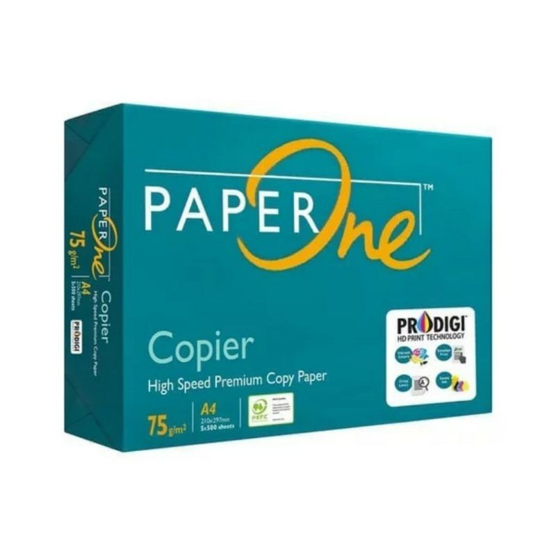 (1Rim) HVS Print/Photo Copy Paper Brand Paper One 75 gr A4