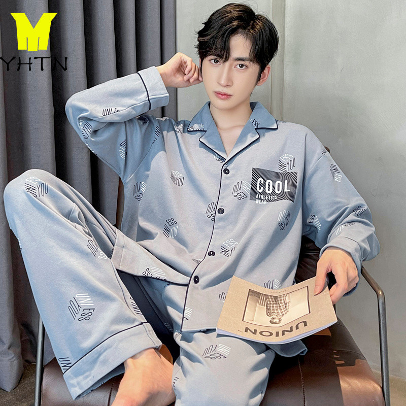 YHTN ชุดนอนผู้ชายไซส์ใหญ่ สันทนาการ คุณภาพสูง ชุดนอนชาย สินค้าใหม่ ขนาดพลัส นุ่มและสบาย ชุดนอนผู้ชาย