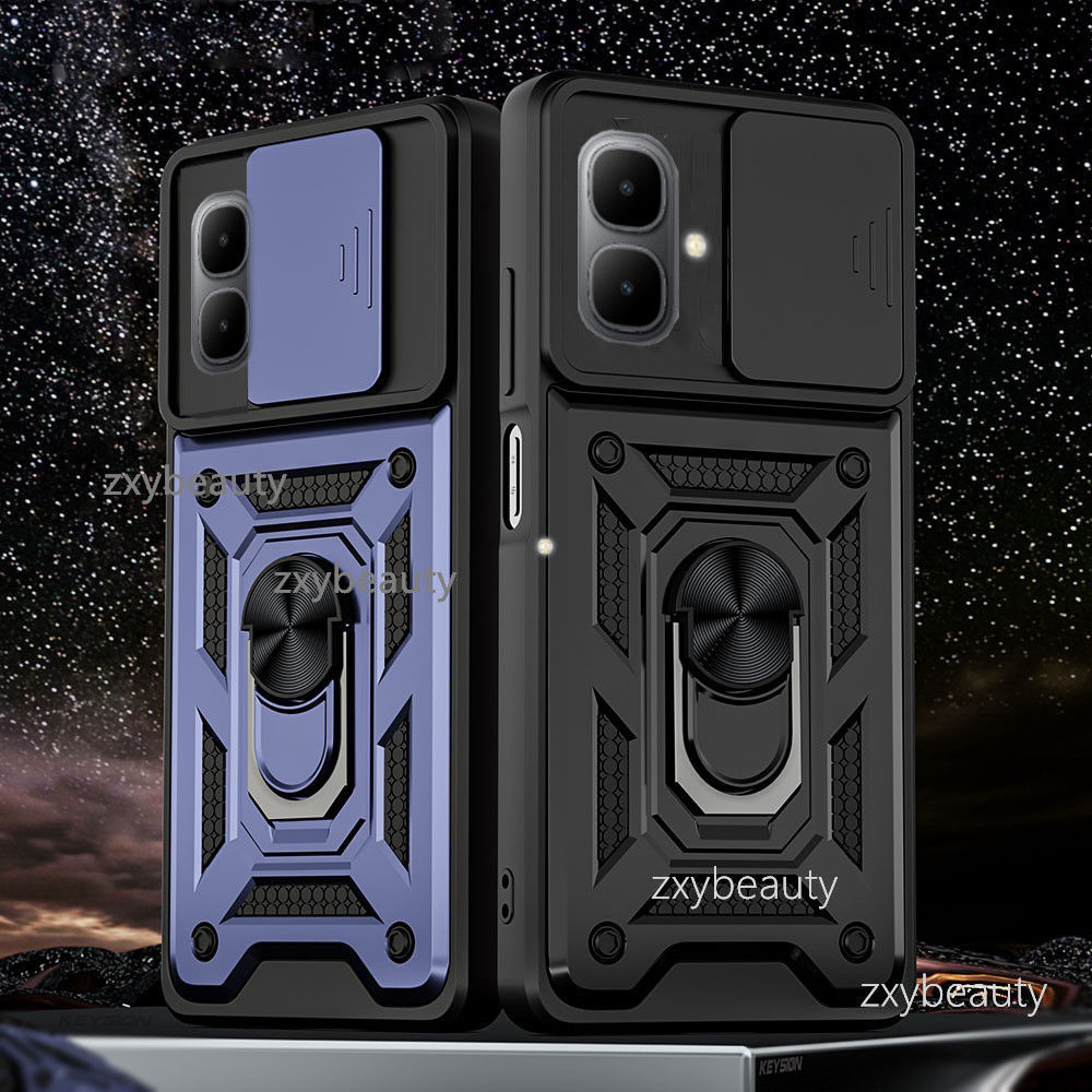 สําหรับ Infinix Smart 10 Plus 2025 5G 4G เคสโทรศัพท์กันกระแทกเกราะแหวนแม่เหล็กผู้ถือปลอกสําหรับ Smart10 10Plus 10 + Push ดึงกล้องปกป้องปกหลัง