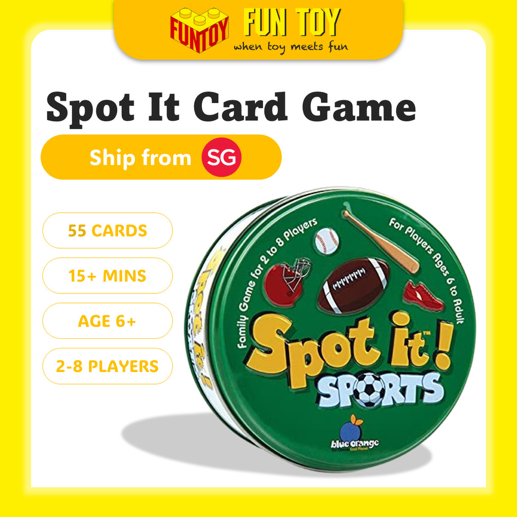 (FunToy SG) จุดมัน! กีฬา - Dobble Kids Birthday Party Card ga - Party Game 2-6+ Players Age 6+