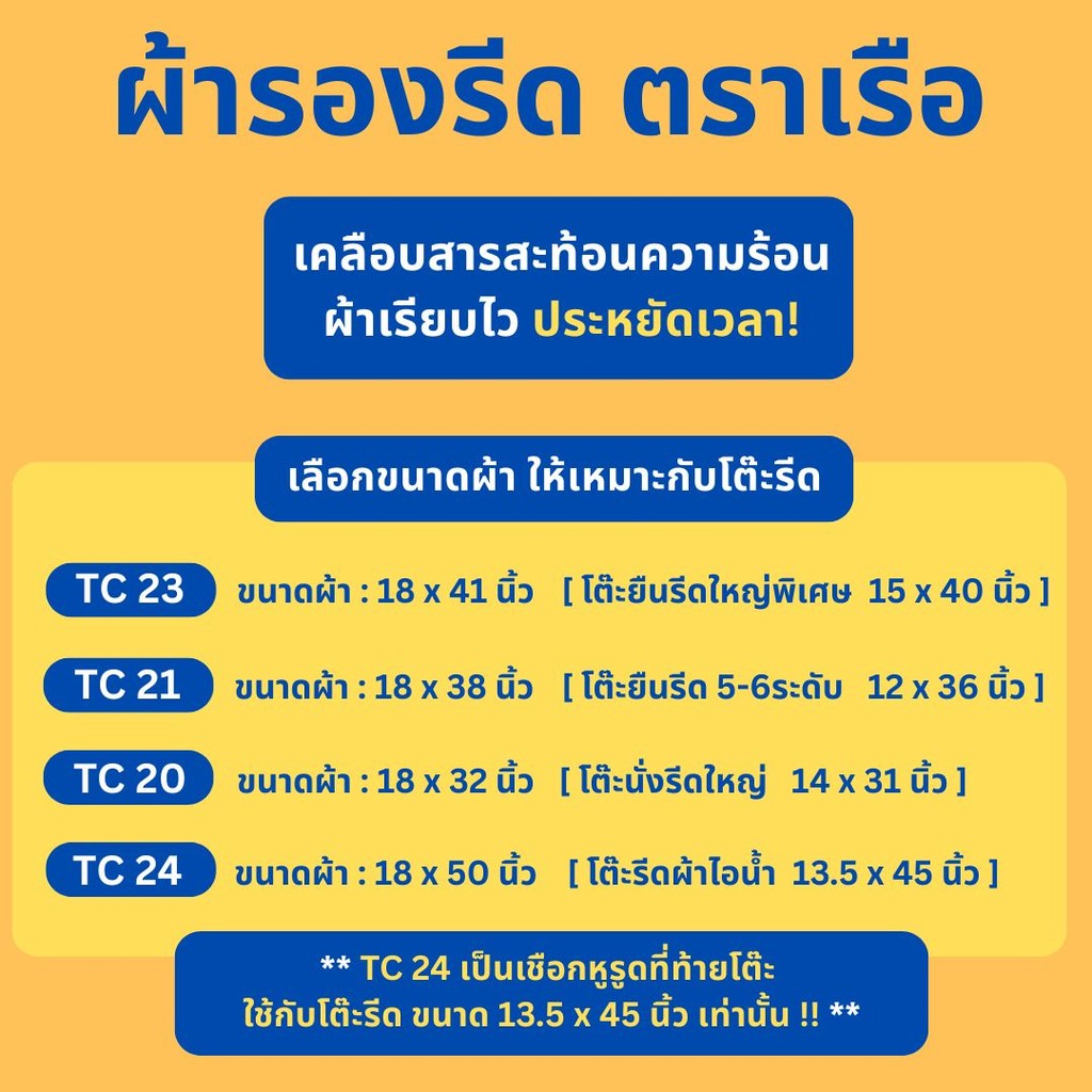 ผ้ารองรีด เคลือบสารสะท้อนความร้อน สำหรับโต๊ะรีดผ้าแบบยืน แบบนั่งรีด และ โต๊ะรีดผ้าไอน้ำ รูปที่ 8