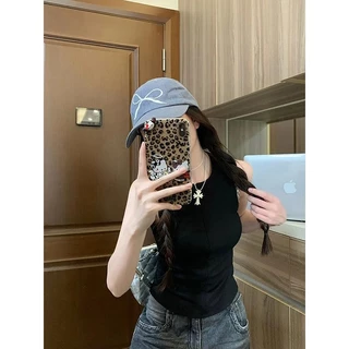MOSESQUEEN เสื้อกล้ามครึ่งซิปรัดเอวสำหรับผู้หญิง แบบสวมคอ สไตล์แฟชั่นฤดูร้อน #63122